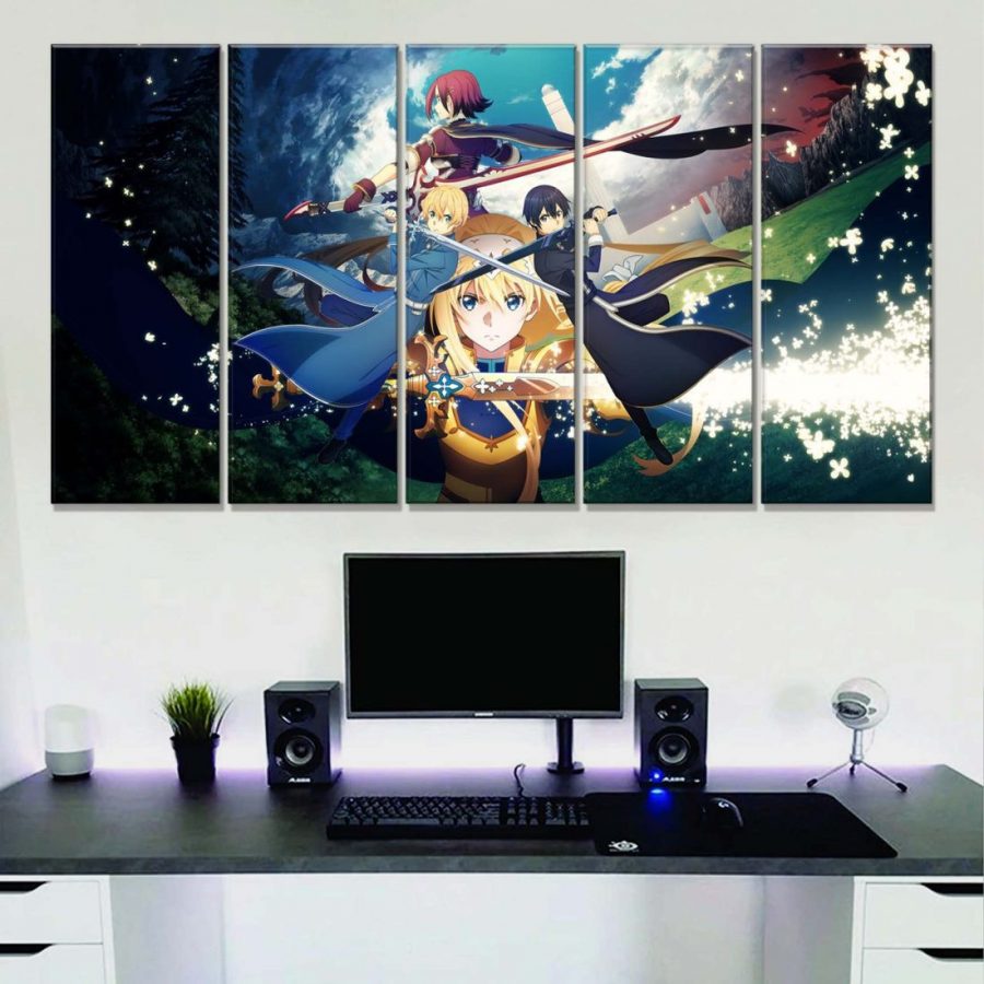 Sword Art Online Alle Charaktere 2 Leinwandbilder – Bild 2