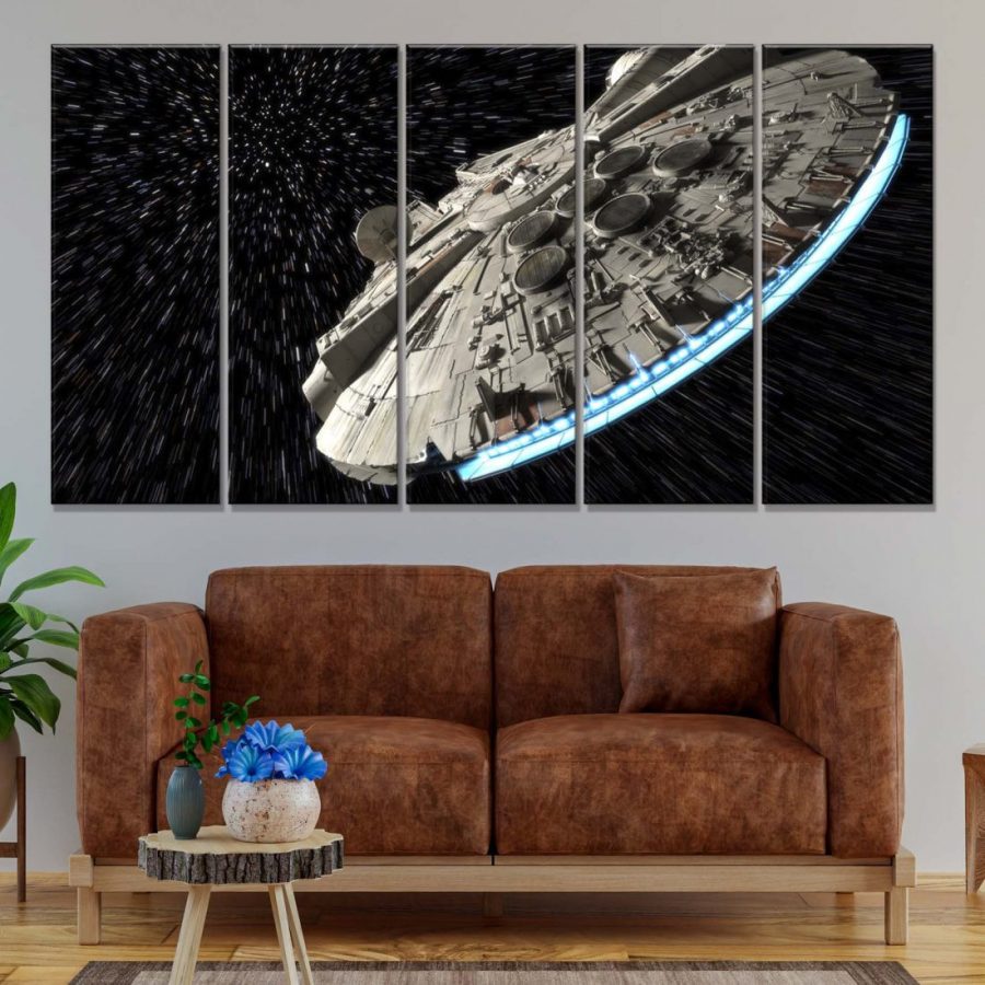 Millennium Falcon Weltraum Star Wars Leinwandbilder – Bild 2