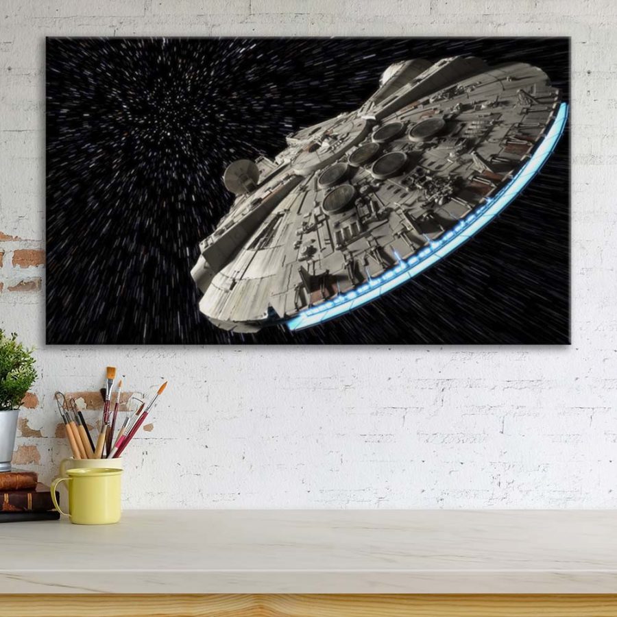 Millennium Falcon Weltraum Star Wars Leinwandbilder – Bild 3