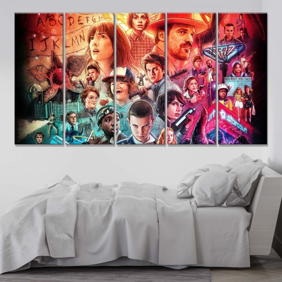 Stranger Thing Alle Charaktere 8 Leinwandbilder – Bild 2