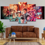 Stranger Thing Alle Charaktere 8 Leinwandbilder