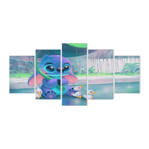 Stitch und Ducks in Lilo und Stitch Charaktere 2 Leinwandbilder