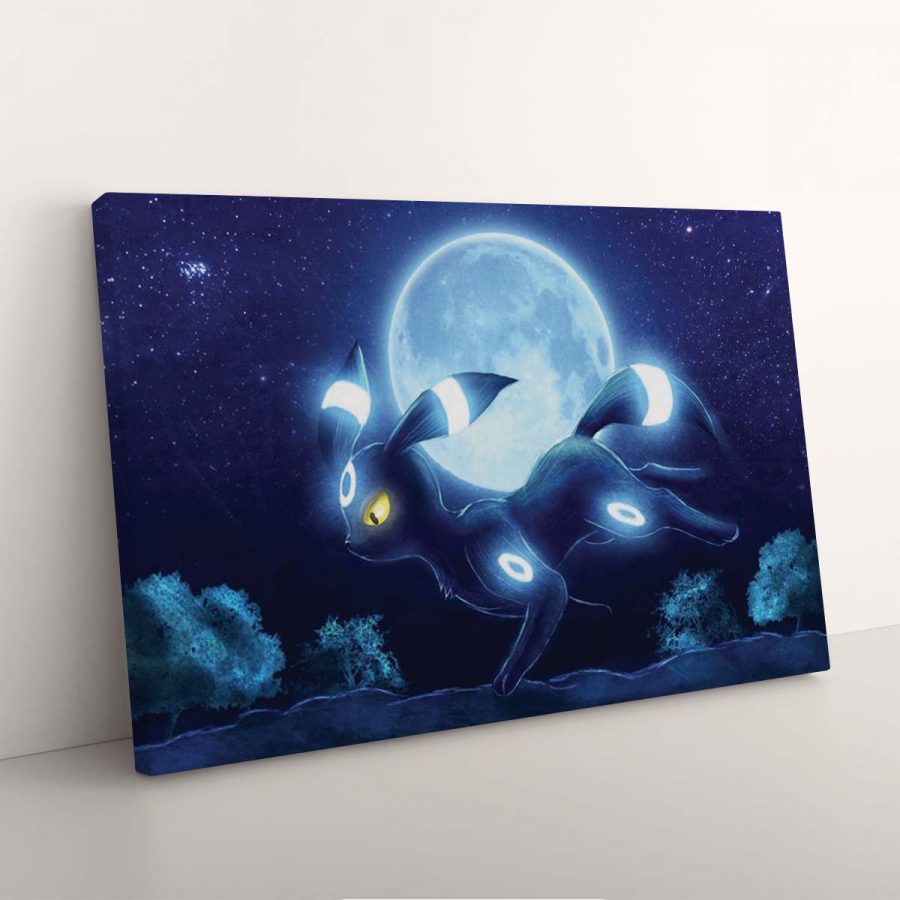 Nachtara Schwarz Pokemon Eeveelutions Leinwandbilder – Bild 3