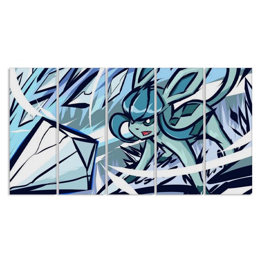 Pokemon Glaceon Blau Leinwandbilder – Bild 2