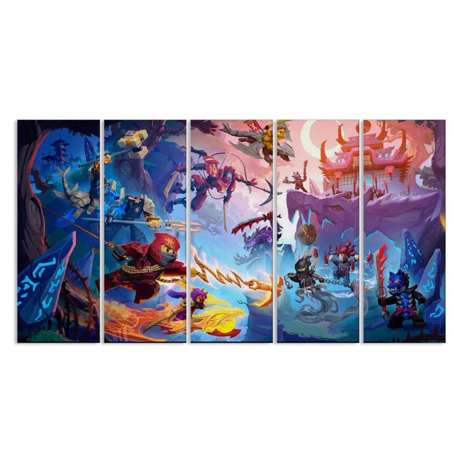 Ninjago Alle Charaktere kämpfen gegen Kai Zane Cole 102 Leinwandbilder – Bild 2