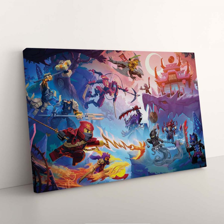 Ninjago Alle Charaktere kämpfen gegen Kai Zane Cole 102 Leinwandbilder – Bild 3