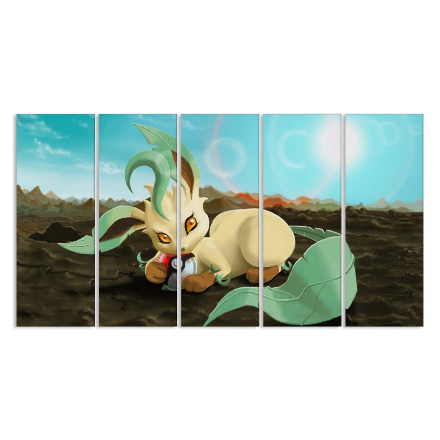 Folipurba Evoli Pokemon mit Pokeball Leinwandbilder – Bild 2