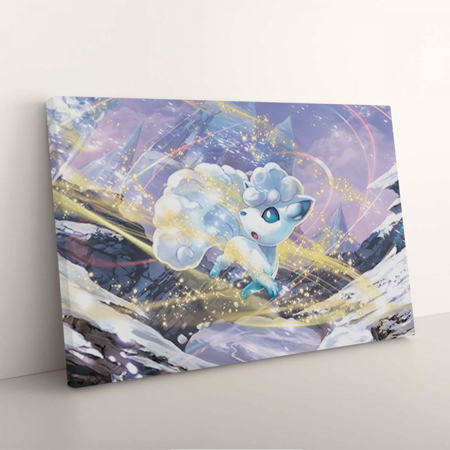 Alolan Vulpix Pokemon Sammelkarte Leinwandbilder – Bild 3
