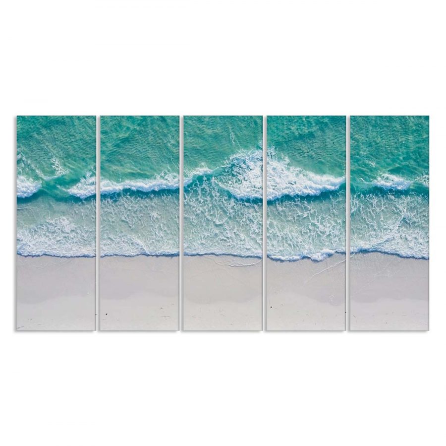 Wellen brechen am ruhigen Strand Sommermeer Leinwandbilder – Bild 2
