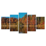 See und Herbstbäume Leinwandbilder