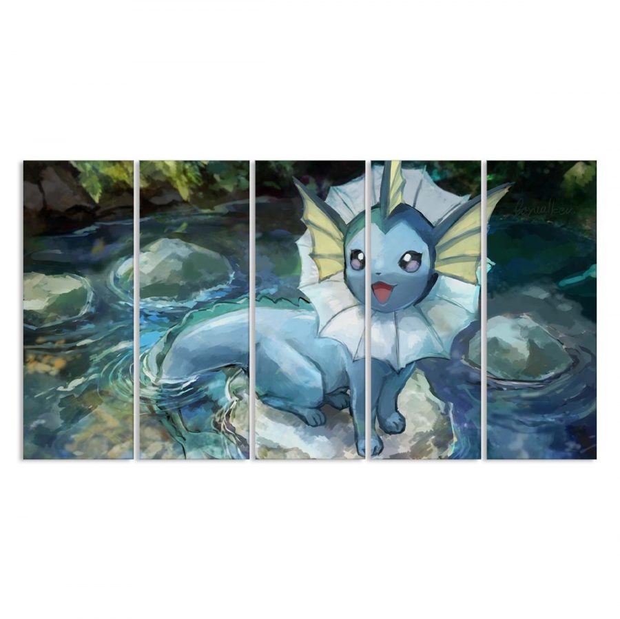 Vaporeon Eevee Evolutions Pokemon Wasser Leinwandbilder – Bild 2