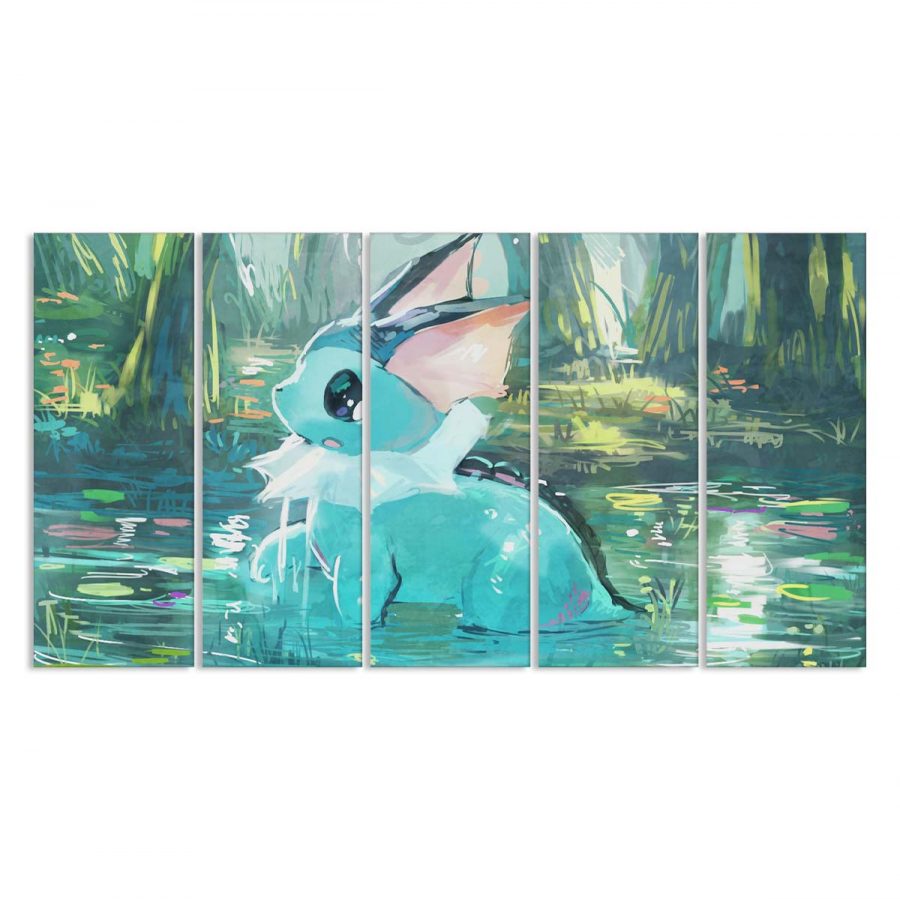 Süße Vaporeon Eevee Evolutions Pokemon Leinwandbilder – Bild 2