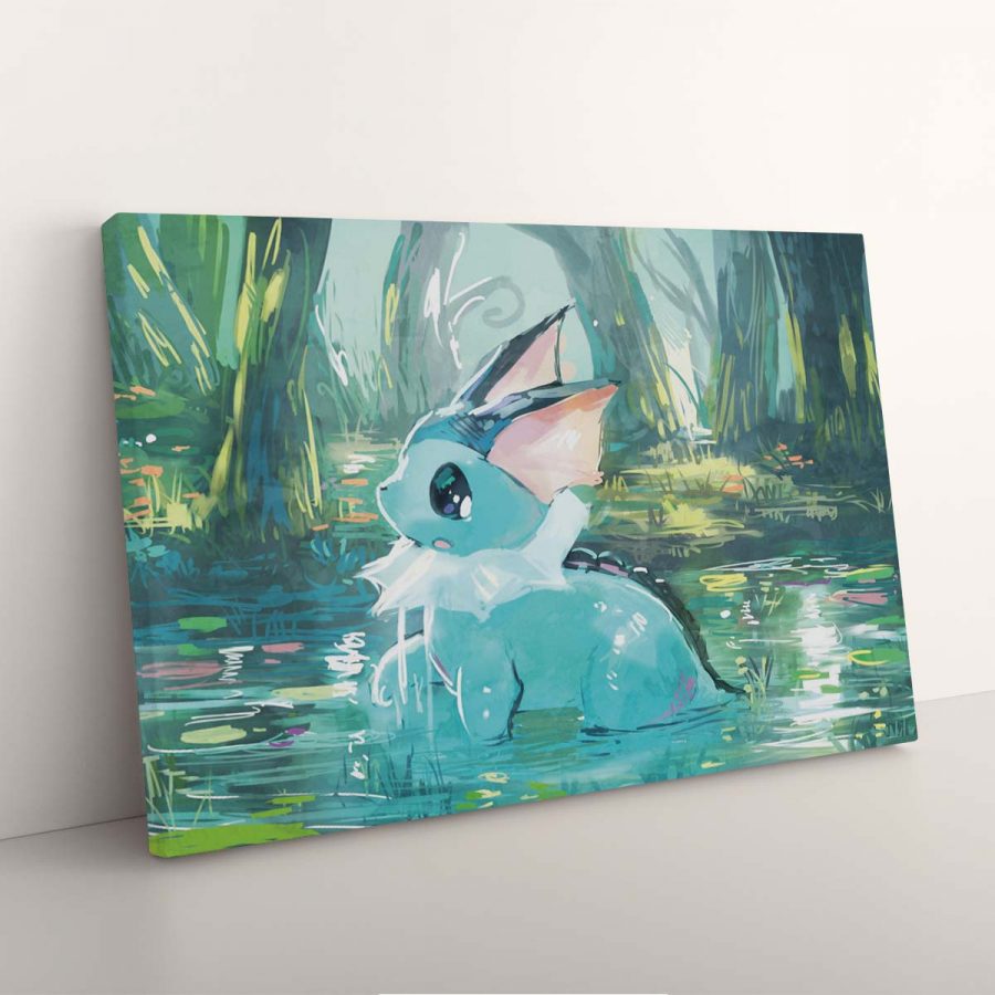 Süße Vaporeon Eevee Evolutions Pokemon Leinwandbilder – Bild 3