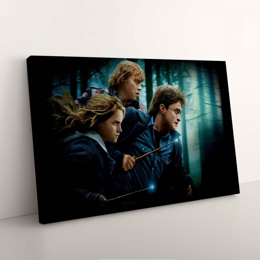 Harry Potter und seine Freunde Hermine Granger Ron Weasley 2 Leinwandbilder – Bild 3
