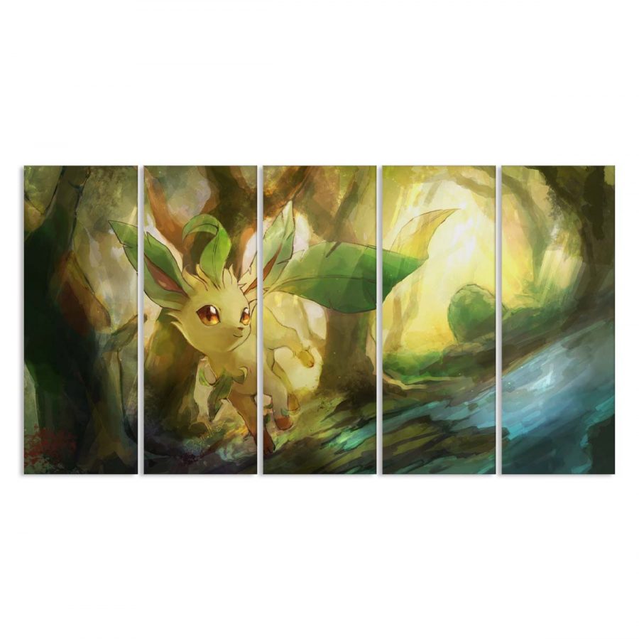 Folipurba Evoli Grün Pokemon Leinwandbilder – Bild 2