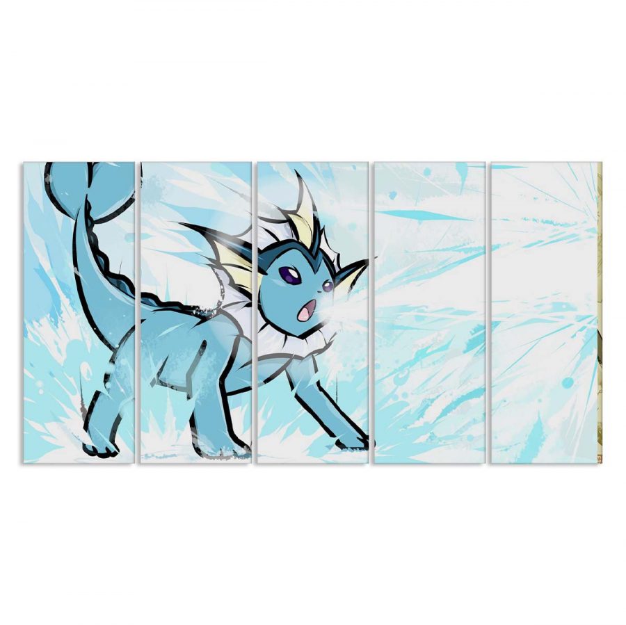 Vaporeon Eevee Evolutions Pokemon Wasserschlacht Leinwandbilder – Bild 2