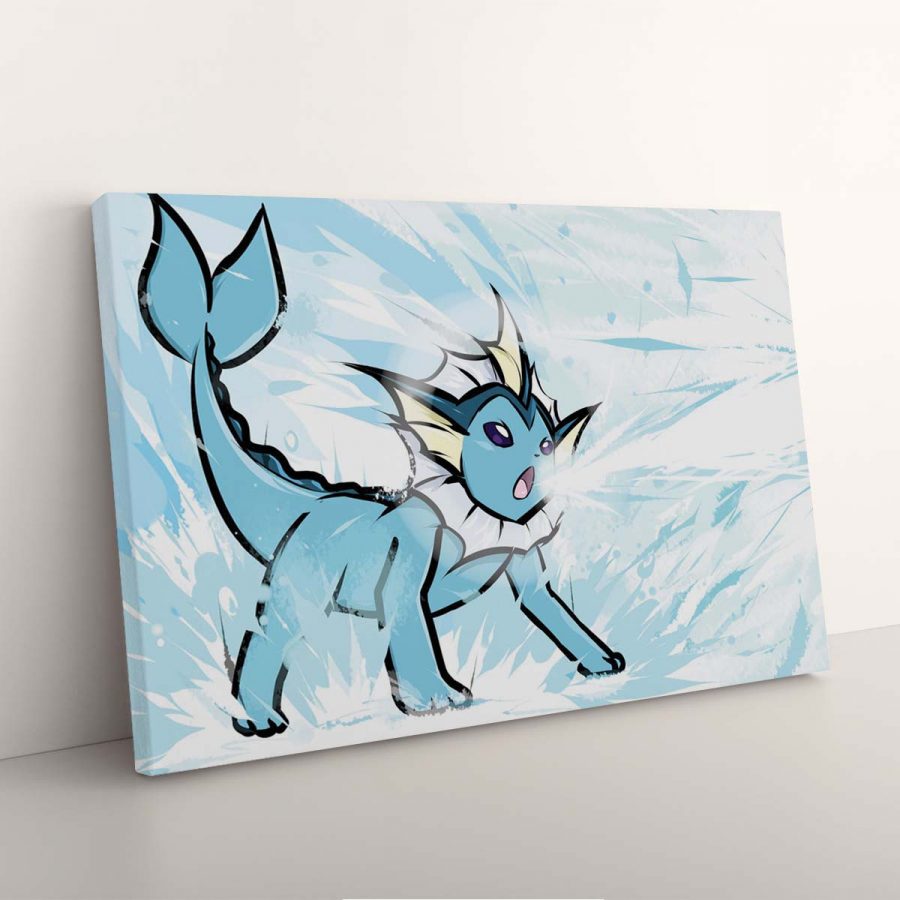 Vaporeon Eevee Evolutions Pokemon Wasserschlacht Leinwandbilder – Bild 3