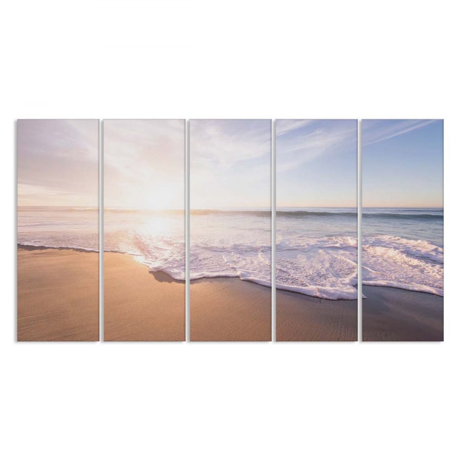 Meer Strand Ozean Wellen im Sand Leinwandbilder – Bild 2