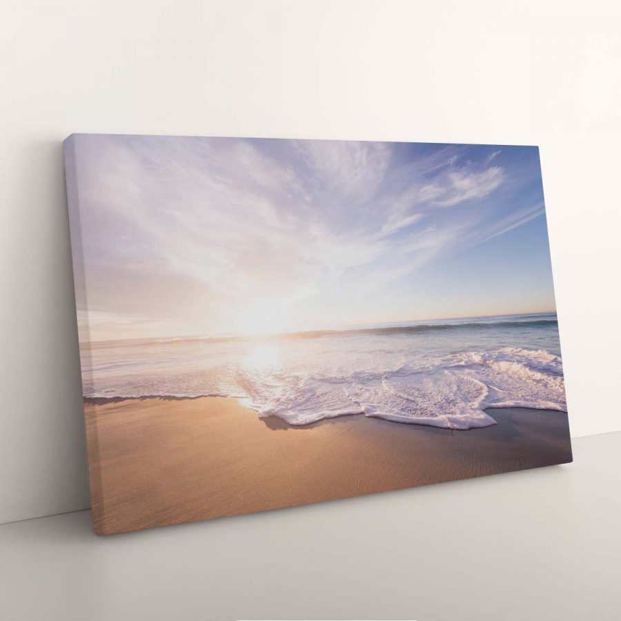 Meer Strand Ozean Wellen im Sand Leinwandbilder – Bild 3