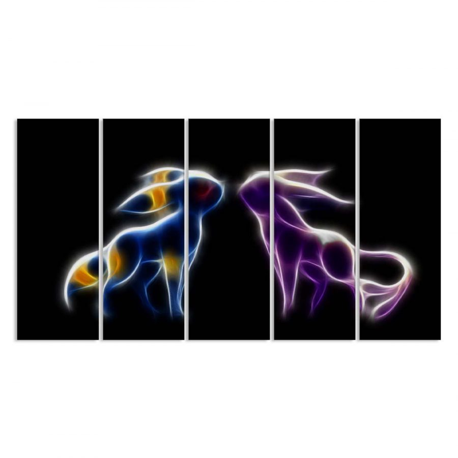 Nachtara und Psiana Evoli Evolutions Pokemon Leinwandbilder – Bild 2