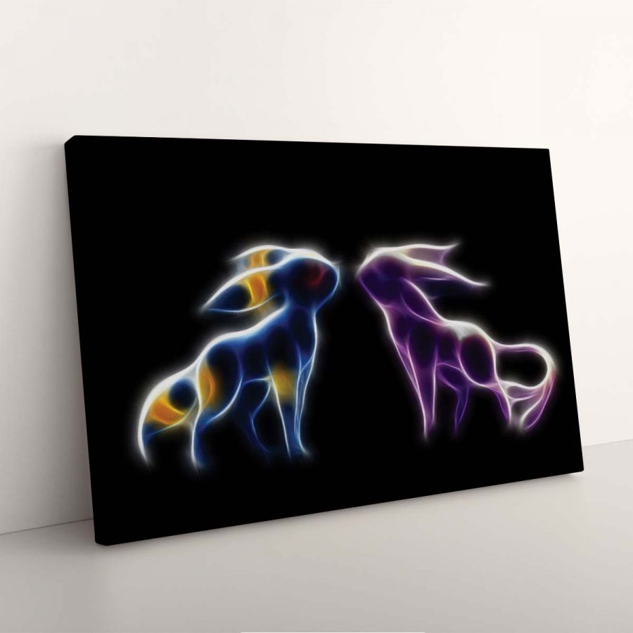 Nachtara und Psiana Evoli Evolutions Pokemon Leinwandbilder – Bild 3