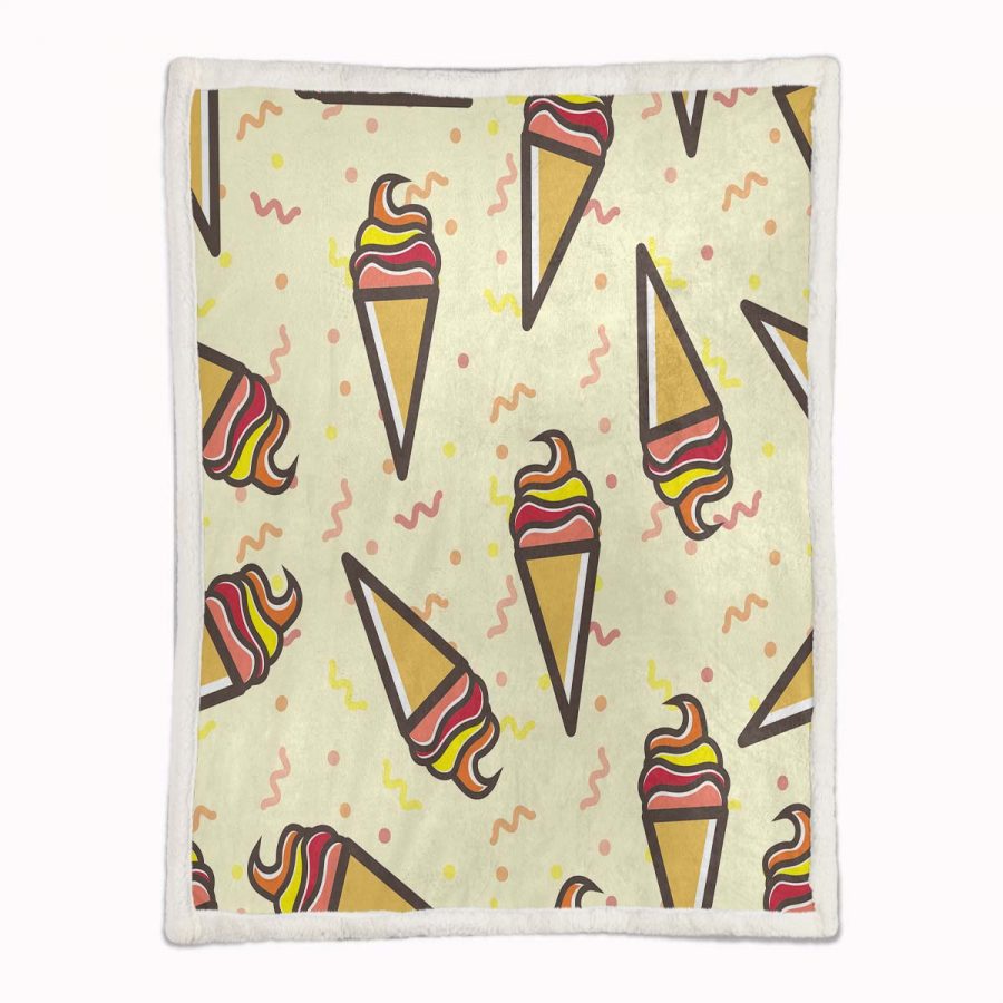 Eistüte Muster Decke - Fleecedecke – Bild 2