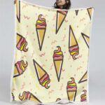 Eistüte Muster Decke – Fleecedecke