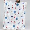 nautische Muster Dekor Zimmer Kinder Ideen Decke - Fleecedecke