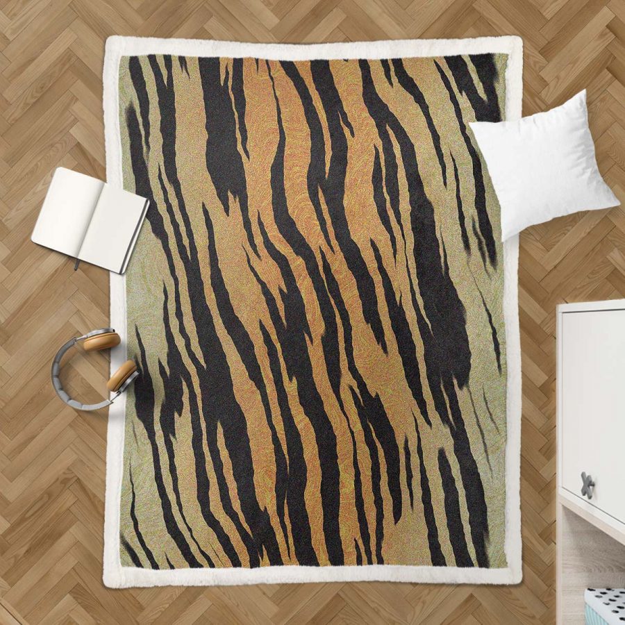 Tiger-Muster Decke - Fleecedecke – Bild 3