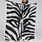 zebra muster design textur Decke – Fleecedecke