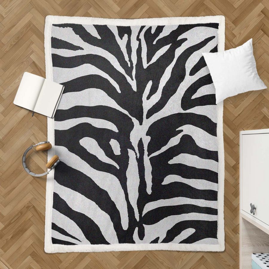 zebra muster design textur Decke - Fleecedecke – Bild 3