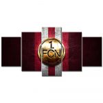 1. FC Nürnberg Roter Metallhintergrund FCN Leinwandbilder