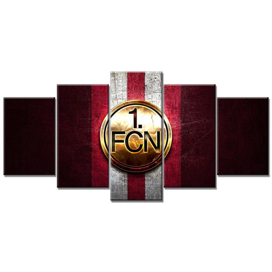 1. FC Nürnberg Roter Metallhintergrund FCN Leinwandbilder