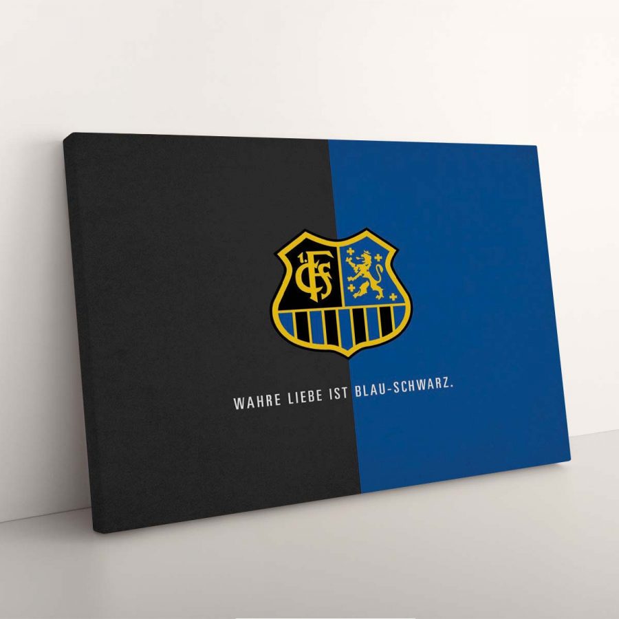 1. FC Saarbrücken Blau-Schwarzer Hintergrund Leinwandbilder – Bild 3