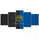1. FC Saarbrücken Blau-Schwarzer Hintergrund Leinwandbilder