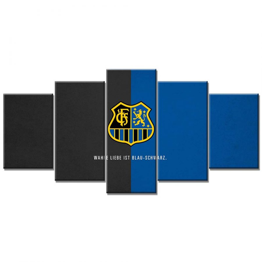 1. FC Saarbrücken Blau-Schwarzer Hintergrund Leinwandbilder