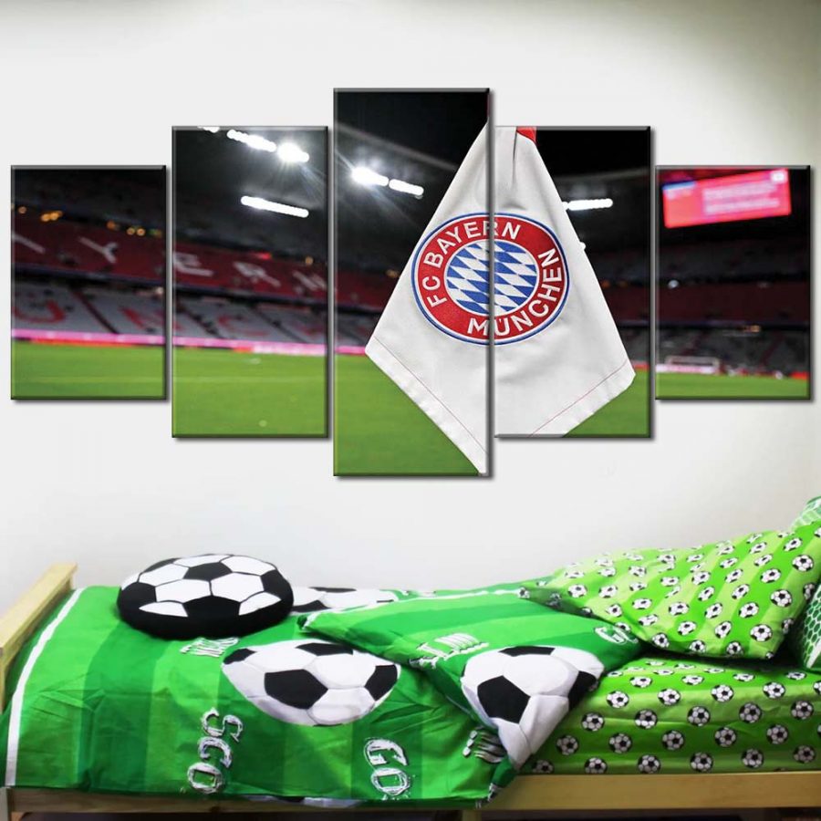 FC Bayern München Allianz Arena Spielfeld Mia san mia 10 FCB Leinwandbilder – Bild 2