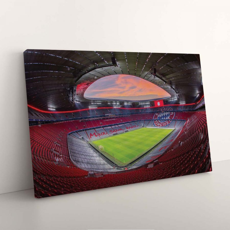 FC Bayern München Allianz Arena Spielfeld Mia san mia 11 FCB Leinwandbilder – Bild 3