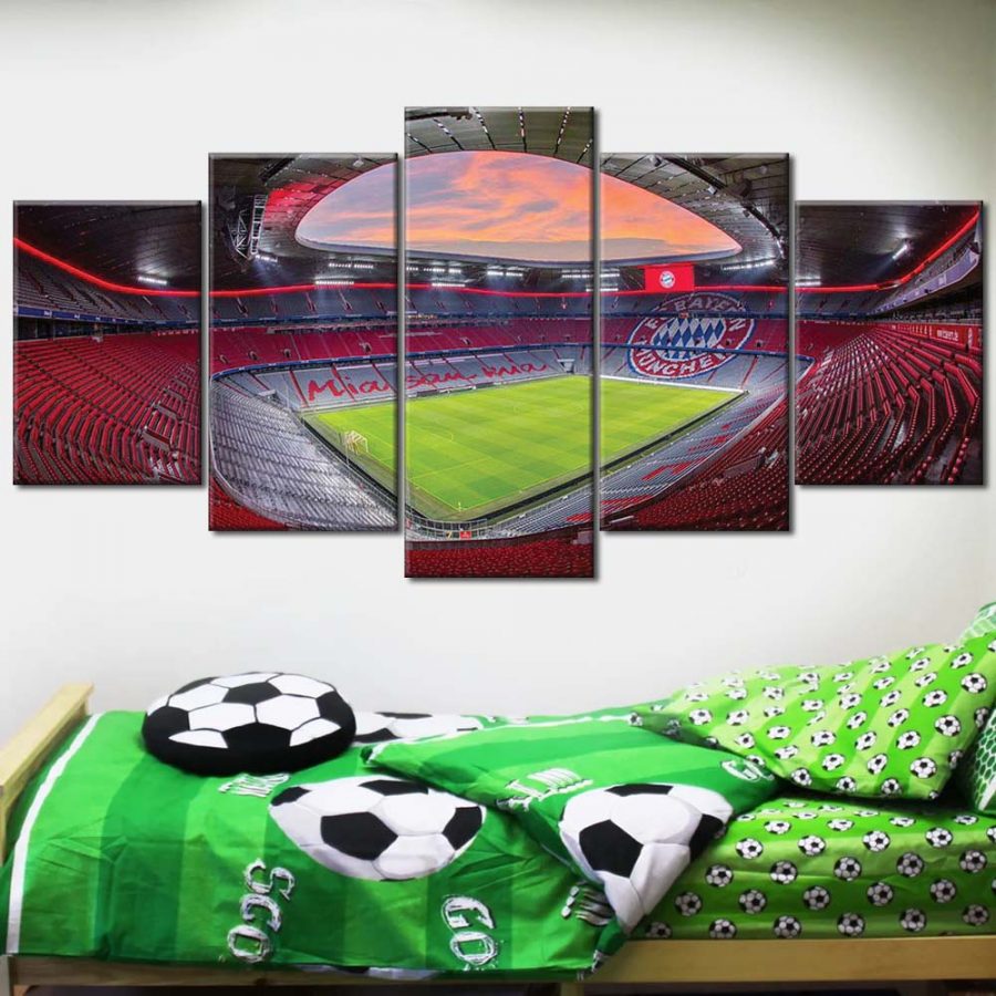 FC Bayern München Allianz Arena Spielfeld Mia san mia 11 FCB Leinwandbilder – Bild 2