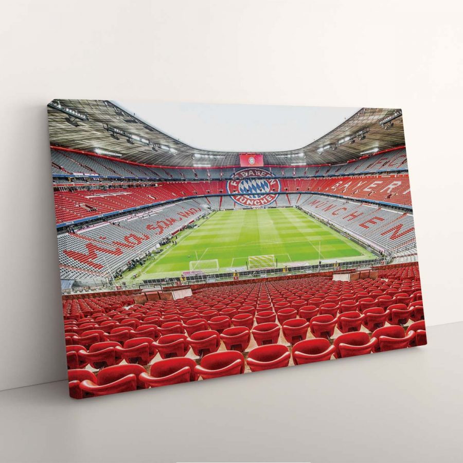 FC Bayern München Allianz Arena Spielfeld Mia san mia 12 FCB Leinwandbilder – Bild 3