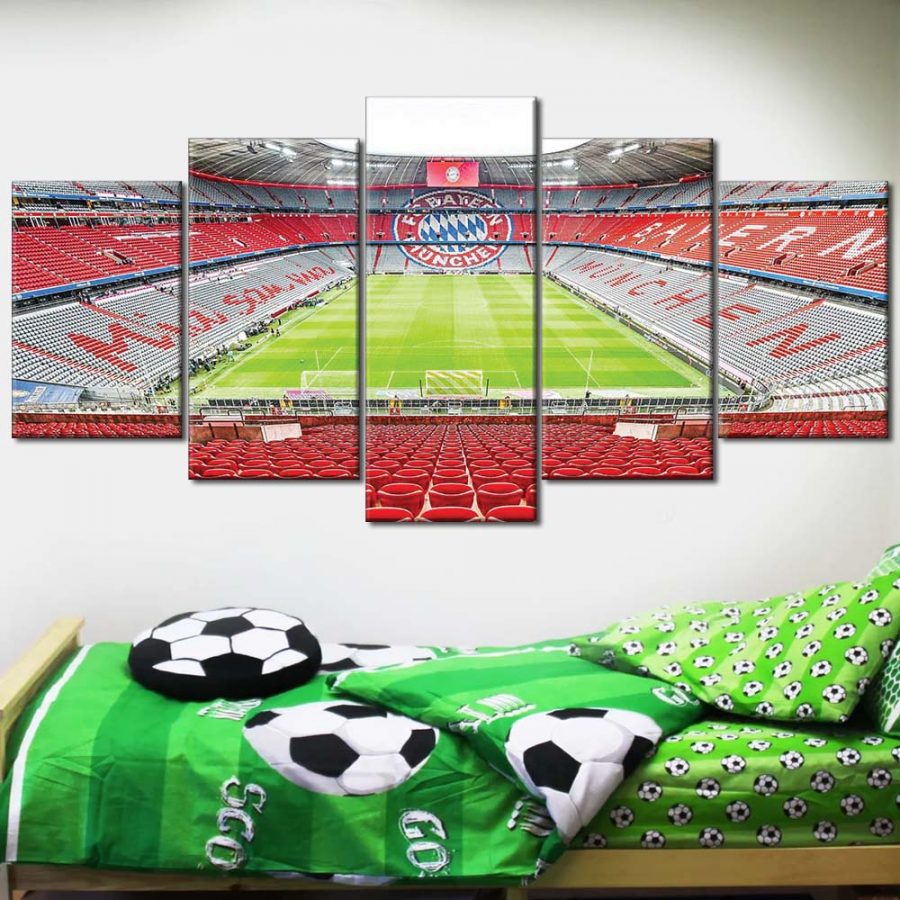 FC Bayern München Allianz Arena Spielfeld Mia san mia 12 FCB Leinwandbilder – Bild 2