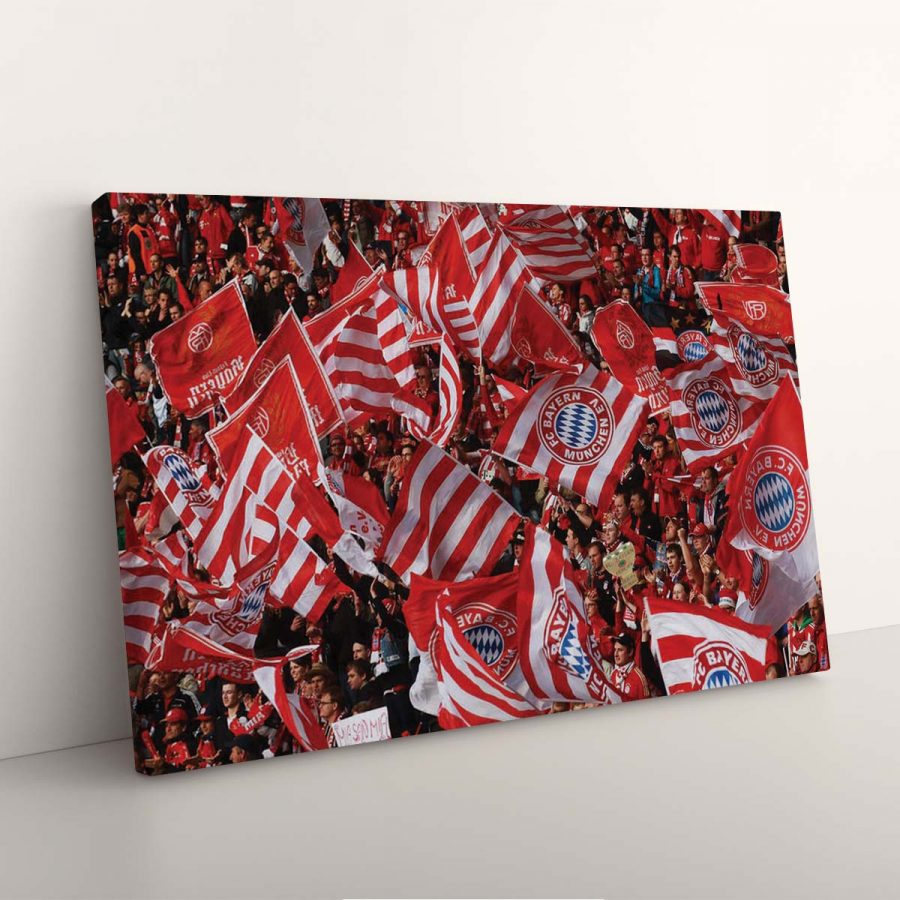 FC Bayern München Allianz Arena Spielfeld Mia san mia 13 FCB Leinwandbilder – Bild 3