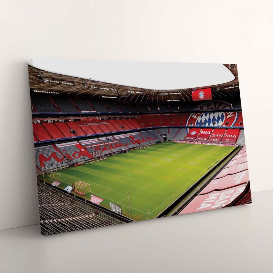 FC Bayern München Allianz Arena Spielfeld Mia san mia 14 FCB Leinwandbilder – Bild 3