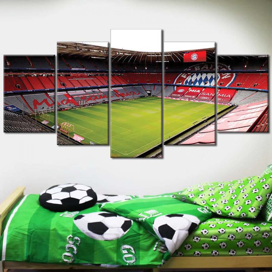 FC Bayern München Allianz Arena Spielfeld Mia san mia 14 FCB Leinwandbilder – Bild 2