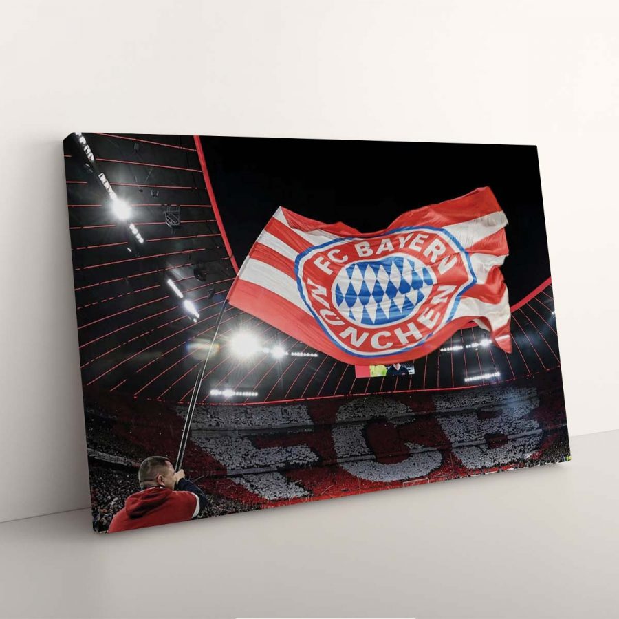 FC Bayern München Allianz Arena Spielfeld Mia san mia 15 FCB Leinwandbilder – Bild 3