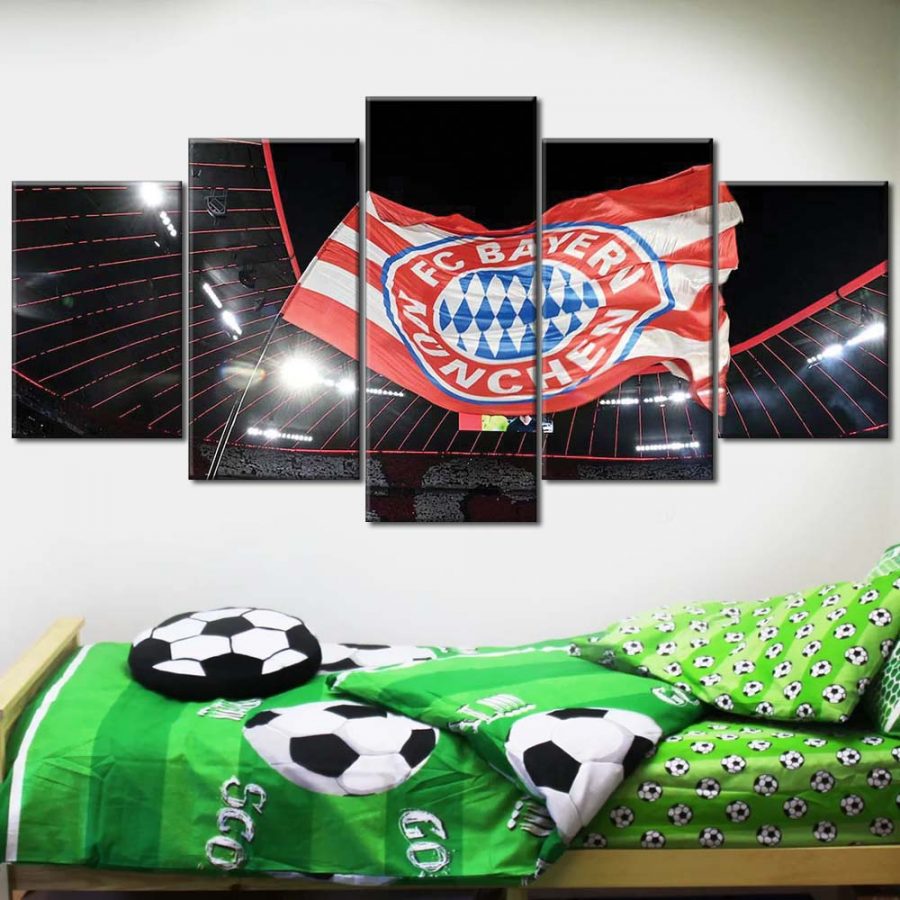 FC Bayern München Allianz Arena Spielfeld Mia san mia 15 FCB Leinwandbilder – Bild 2