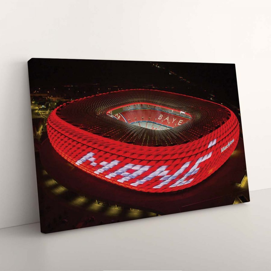 FC Bayern München Allianz Arena Spielfeld Mia san mia 16 FCB Leinwandbilder – Bild 3