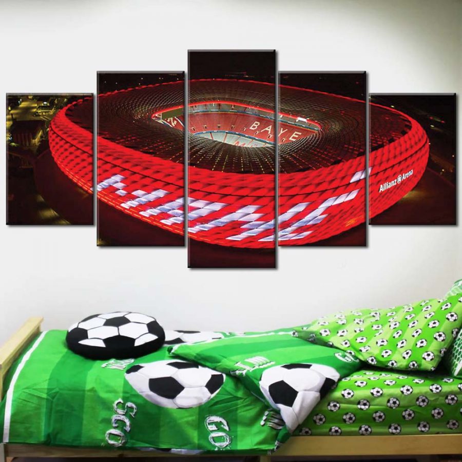 FC Bayern München Allianz Arena Spielfeld Mia san mia 16 FCB Leinwandbilder – Bild 2
