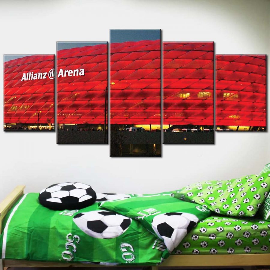 FC Bayern München Allianz Arena Spielfeld Mia san mia 17 FCB Leinwandbilder – Bild 2