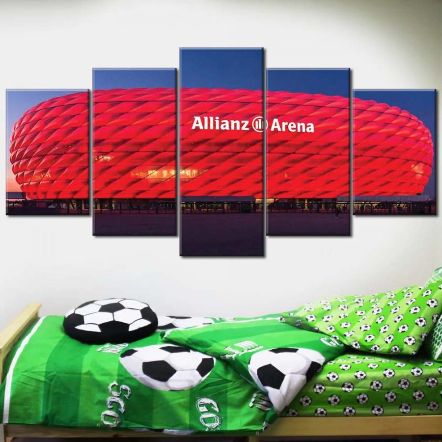 FC Bayern München Allianz Arena Spielfeld Mia san mia 18 FCB Leinwandbilder – Bild 2